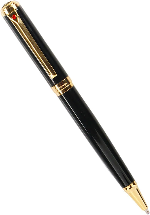 Stunning Ballpoint Pen with 24K Gold Trim, Switzerland Tip Point with Refills, Luxury Ball Point Pen Gift Set for Men Women, Nice Writing Pens for...