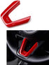 Red Sport Carbon Fiber Emblem Print Interior Steering Wheel Trim for Mazda 3 6 CX-4 CX-5 CX-9...