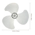 DOITOOL Standing Fan Blades 3 Leaves Plastic Fan Blades 14 Inch Clear White Replacement Leaves with Nut Cover for Table Floor Pedestal Fan...
