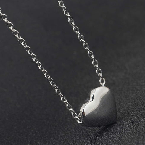 XAM 3 Pcs/set Elegance Heart Jewelry Set Stainless Steel Heart Shaped Necklace Bracelet and Stud Earring for Women...