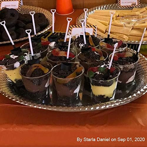 Novelty Disposable Plastic Shovel Shape Dessert Spoon, Set of 50...