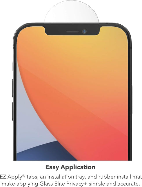 ZAGG InvisibleShield Glass Elite Privacy+ Screen Protector for iPhone 12 Pro Max, Two-Way Privacy Filter, 4X Stronger, Anti-Fingerprint Technology...