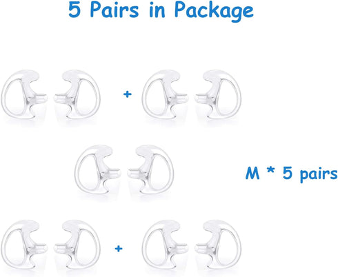Replacement Earmold Earpiece Earbud Earplug Ear Mold for Walkie Talkie Acoustic Tube Earpiece,Soft Silicone Earmould Replacement Earpiece Insert f...