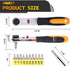 1/4” Mini Ratchet Set- 12 Pieces Ratchet Screwdriver Set, 36-Tooth Reversible Premium Extended Right Angle Ratchet, 90 Degree High Torque Mini Off...