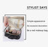 Travel Makeup Bag for Women, PU Leather Waterproof Checkered Cosmetic Bags, Portable Pouch Open Toiletry Bag, Make up Organizer with Handle, Black...