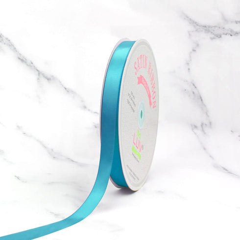 Creative Ideas PSF0508-316 Solid Satin Ribbon, Turquoise, 5/8" x 100 yd...