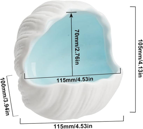 AnRui Cute Aquarium Decorations Ceramic Conch Shell-Shaped House Thematic Betta Fish Tank Accessory Decor Ornament Hideout Cave for Fish Playing o...