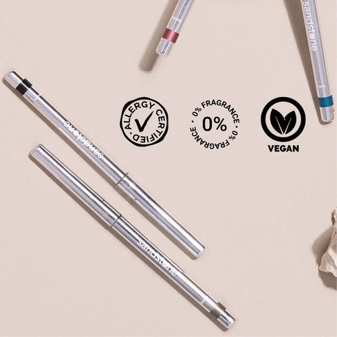 Hypoallergenic Eyeliner Waterproof (Spicy Cinnamon) - Unscented Metallic Brown Eye liner - Vegan and Cruelty Free Eye Pencil - Colored Eyeliners f...
