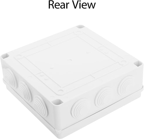 LeMotech ABS Plastic Dustproof Waterproof IP65 Junction Box Universal Electrical Project Enclosure White 7.9 x 7.9 x 3.1 inch (200 x 200 x 80 mm)...