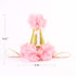 Infant Baby 1st Birthday Party Hat Princess Hairband Baby Girl Flower Delicate Hair Accessories Crown Party Hats, Pink, Small...