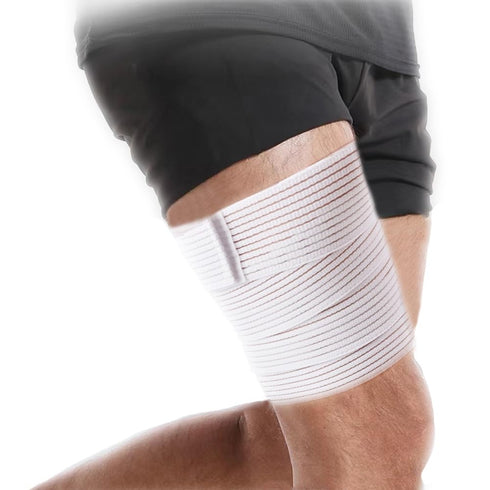 Thigh Compression Garment Bandage Brace Wrap Suitable for Men and Women, Knee Lower Leg Calf Support Band, Thigh Pain Relief, Breathable and Adjus...