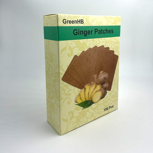 100 Pcs Ginger Patches Herbal Ginger Foot Pads Lymphatic Drainage Pain Patches...