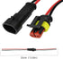 5Kit 2 Pin Way 18 AWG Car Waterproof Connector Plug Wire 1.5mm Series Terminal Connector-5 Pack (5 Kit 2 Pin)...
