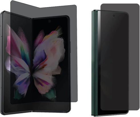 (1 SET 2 PCS) Privacy Screen Protector Designed for Galaxy Z Fold 3, 1PCS Outside(Front) +1PCS Inner Anti-Spy Soft Anti-peeping Film (Matte Anti-s...