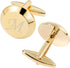 GWD Cufflinks for Men Stainless Steel Golden Initial Cuff Links Alphabet Letter A-Z Groom Father Gift...