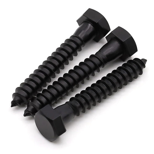 1/4 x 4" (10 Pack) Stainless Steel Hex Lag Bolts, Hexagon Head Lag Screws Bolts, Stainless Steel 304 (18-8), UNC Coarse Thread, Tip Point, Deck Sc...