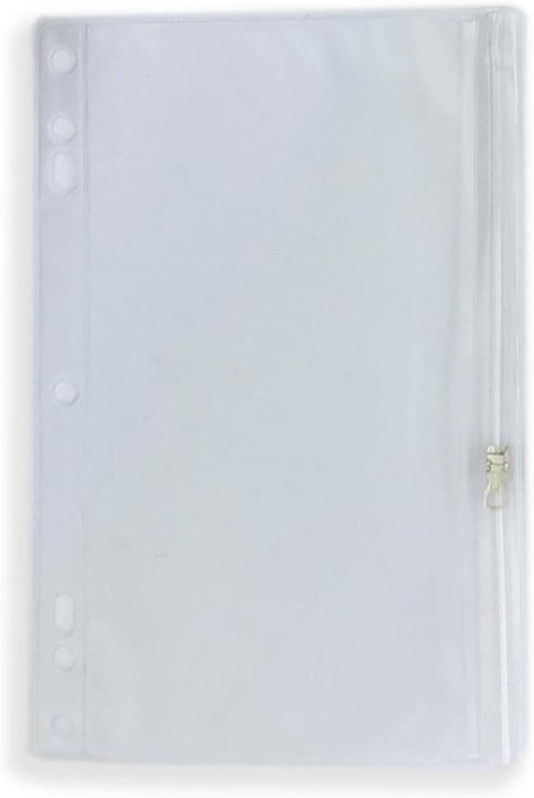 Vinyl Ring Binder Pockets - 9 ½ x 6 Inches - Fits All Standard Ring Binders - Zip Closure to Secure Your Belongings - 12-Pack...