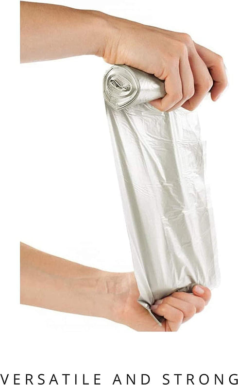 Clear Kitchen Trash Bags 7-10 Gallon Clear Plastic Garbage Bag for Kitchen, Home, Office, Bathroom - Wastebasket Bin Liners - High Density, Leak-P...