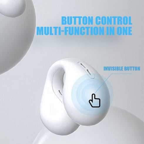Wireless Ear Clip Skeleton Conduction Headphones, 2024 Upgrade Open Ear Headphones Wireless Bluetooth, Skeleton Conduction Headphones Bluetooth Ea...