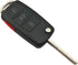 Flip Replacement Keyless Entry Key Fob Cover fit for VW Jetta Passat Keyless Entry Key Fob Case Shell...