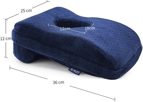 BOLLAER Nap Sleeping Pillow Cushion for Office, Memory Foam Slow Rebound Face Down Desk Pillow Cushion Nap Sleeping Pillow, Removable Washable Vel...