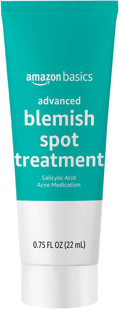 Amazon Basics Advanced Blemish Spot Treatment with 2% Salicylic Acid Acne Medication, 0.75 Fluid Ounces, 1-Pack...