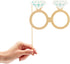 72 Pieces Wedding Photo Booth Props for Bridal Shower, Bachelorette Party, Photobooth Selfies, with Sticks and Stickers...