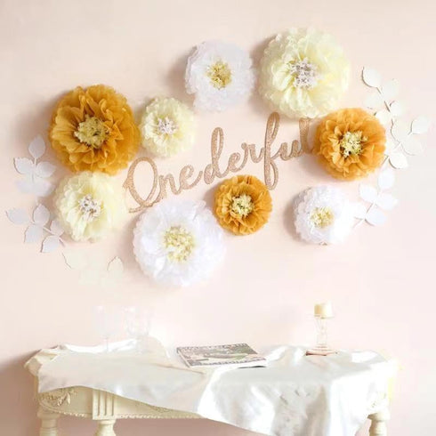 Fonder Mols Tissue Paper Chrysanth Pom Pom Flowers for Boho Baby Shower Gender Neutral Baby Shower Game & New Baby Party Activity Decorations Boy ...