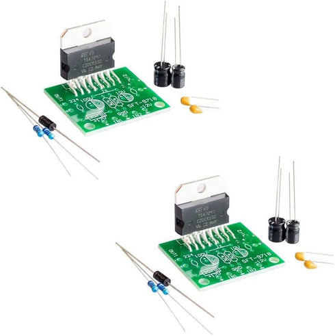 Comimark 2Pcs DC 12V TDA7297 Amplifier Board 15W+15W Dual-Channel Track Stereo Module Kit DIY...