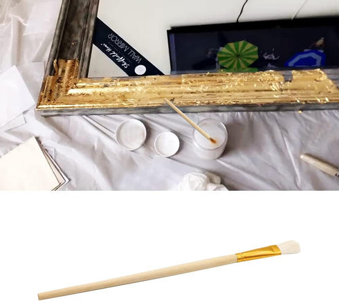 Gilding Brush, Goat Hair Brush, Leaf Sweeper, Paint Brush for Edible Gold Leaf, Gold Flakes, Gold Leaf Sheets (Type2 &Type7...