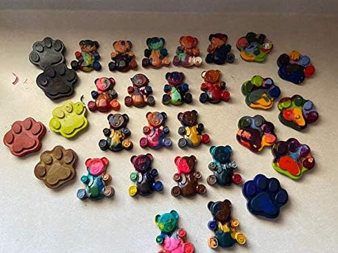 Palksky 20 Cavity Large Gummy Bear Mold/Big Bear Crayon Mold for Brownie Muffin Chocolate Ganache Jelly Pralines Caramels Candy Soap Bar Bath Bomb...