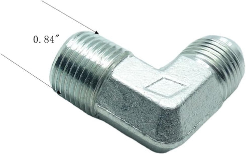 1 Piece 1/2" Male JIC (3/4"-16 Tpi) x 1/2" Male NPT Hydraulic Fitting 37° Flare to 90° Elbow Pipe Adapter...