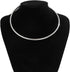 Women's Stainless Steel Pearl Cuff Collar Necklace (Silver Open)...