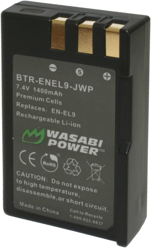 Wasabi Power Battery for Nikon EN-EL9 and Nikon D40, D40x, D60, D3000, D5000...