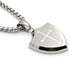 Lemu Stainless Steel Men Shield Armor of God Joshua 1:9 Faith Cross Pendant Necklace (Pendant with Chain 24 inches)...
