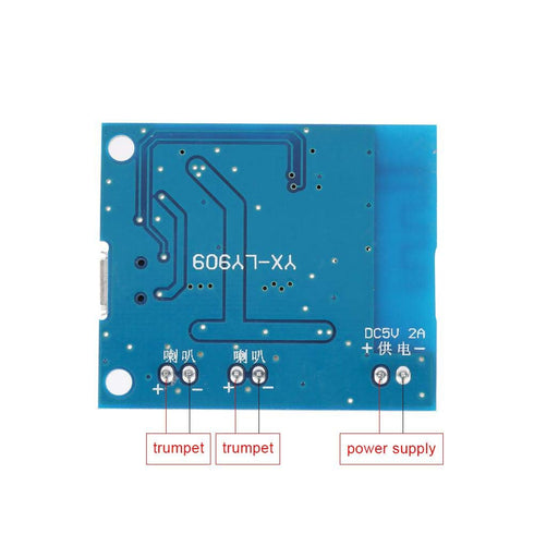 YWBL-WH 5W + 5W Bluetooth Amplifier Board, Mini Bluetooth Amplifier Board Module 4.2 Circuit Stereo Speaker Digital Module, Module...