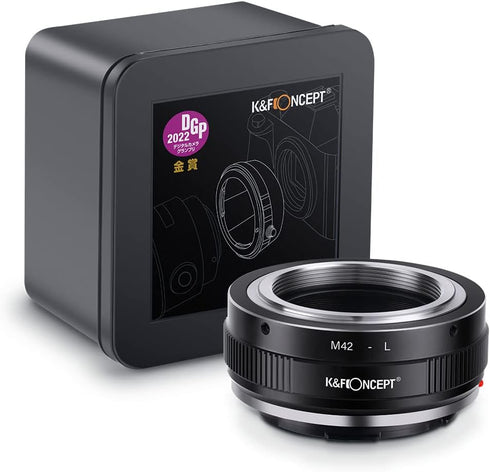 K&F Concept Lens Mount Adapter M42-L Manual Focus Compatible with M42 Lens to L Mount Camera Body...