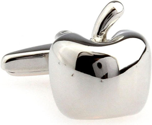 Apple Teacher Pair Cufflinks in a Presentation Gift Box & Polishing Cloth...