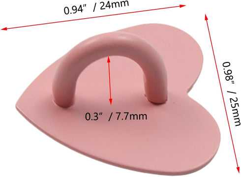 12Pcs Phone Charm Hook Adhesive Metal Phone Finger Grip Hook Cell Phone Ring Holder Stand for DIY Accessories (Pink, Heart Shaped)...