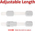 Generic Child Safety Cabinet Strap Locks - Adjustable for Closets Drawers Appliances Fridge Oven Dishwasher Toilet Windows Doors, Adhesive Pads Ea...