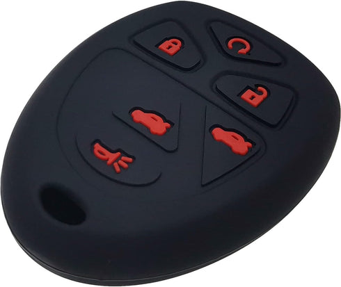 2Pcs Silicone 6 Buttons Key Fob Cover Remote Case Keyless Protector Compatible with Chevrolet Chevy Suburban Tahoe Traverse GMC Acadia Yukon Buick...
