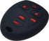 2Pcs Silicone 6 Buttons Key Fob Cover Remote Case Keyless Protector Compatible with Chevrolet Chevy Suburban Tahoe Traverse GMC Acadia Yukon Buick...