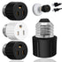 3 Packs 3 Prong Light Socket to Plug Adapter,E26/E27 Light Socket Outlet,Polarized Light Socket Adapter,2/3 Prong Outlet Socket Splitter Converter...