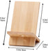 Bamboo Cell Phone Stand with Charging Hole, Detachable Wood Mobile Phone Holder for Desk Tablet Stand Wooden Desktop Dock Cradle for iPhone iPad S...