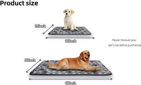 Waterproof Dog Blanket, Pattern Printing Super Soft Warm Fluffy Facecloth Sofa Car Bed Protector, Urine Proof Washable Outdoor Pet Blanket for Pup...