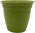 The HC Companies 10 Inch Eclipse Round Planter with Saucer - Indoor Outdoor Plant Pot for Flowers, Vegetables, and Herbs, Peridot...