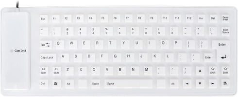 Roll-up Silicone Keyboard, Fully Sealed Silent Soft Keyboard Lightweight Portable USB Wired Keyboard 85 Keys Foldable Waterproof Flexible Keyboard...