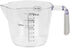 Home Basics 3 Piece Plastic Measuring Cup Set with Rubber Grip Handles, Clear...