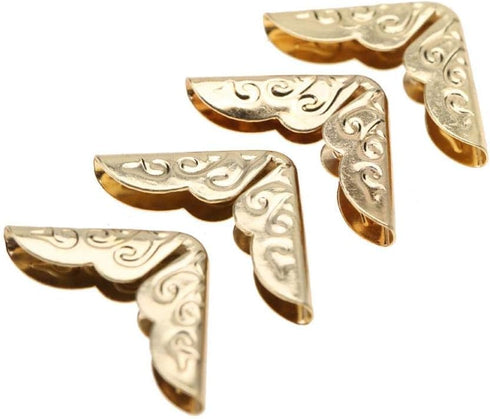 50pcs Scrapbooking Photo Mounting Corners Book Albums Menus Notebook Folder File Corner Protectors(C086 Brass)...