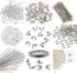 Approx X 400 Jewelry Making Beads Mix Starter Kit for Beginners in Purple Gold & Green Jewelry Findings...